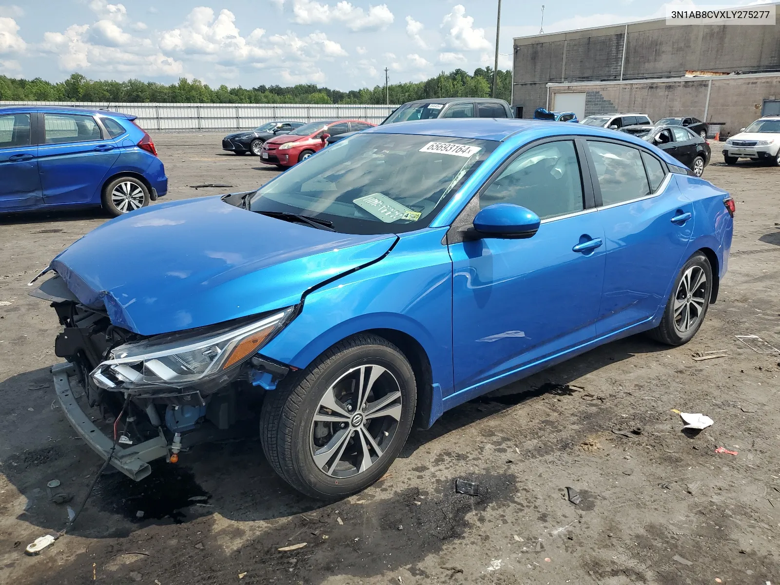 2020 Nissan Sentra Sv VIN: 3N1AB8CVXLY275277 Lot: 65693164