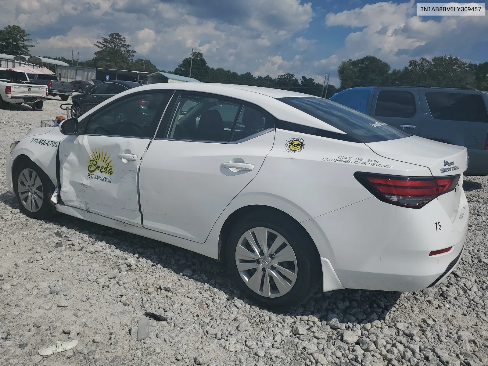 2020 Nissan Sentra S VIN: 3N1AB8BV6LY309457 Lot: 66100404