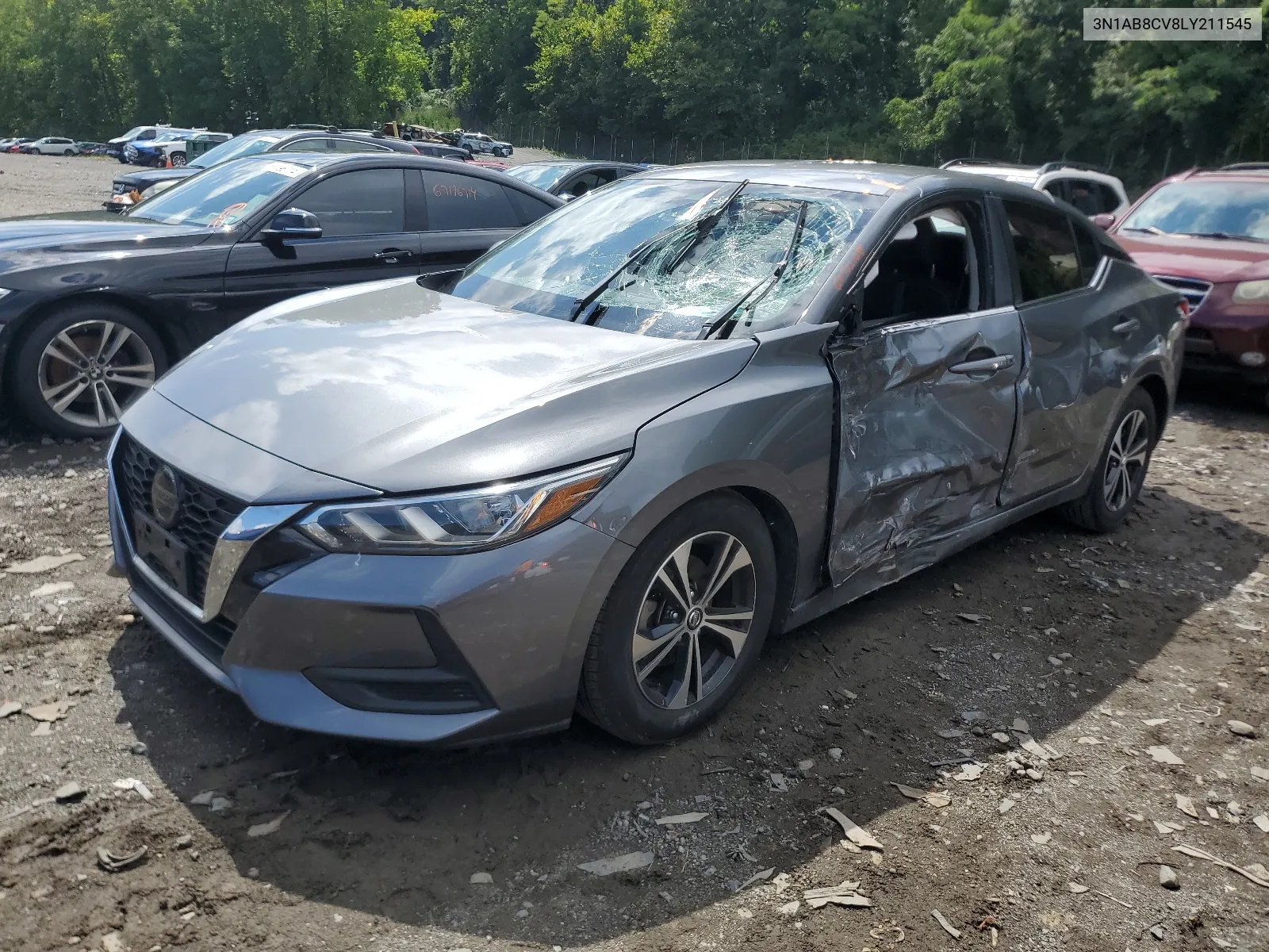 2020 Nissan Sentra Sv VIN: 3N1AB8CV8LY211545 Lot: 66722024