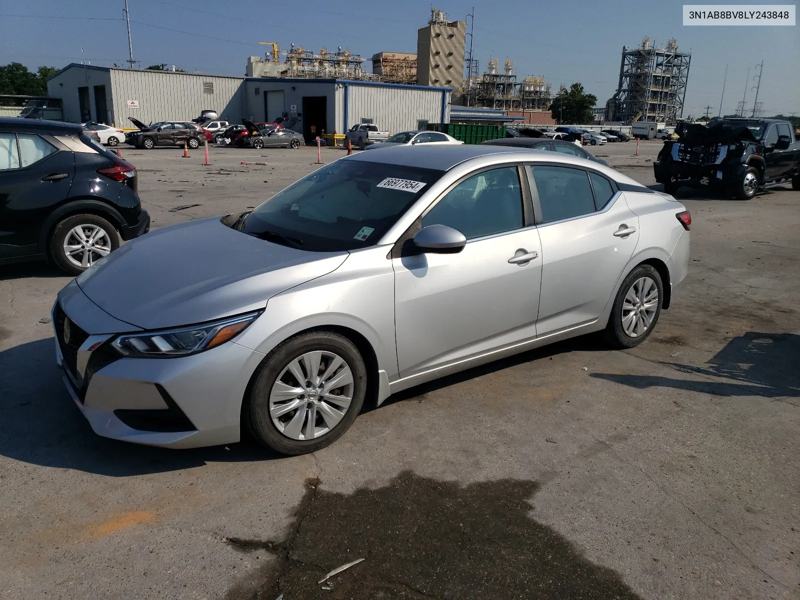 2020 Nissan Sentra S VIN: 3N1AB8BV8LY243848 Lot: 66977954