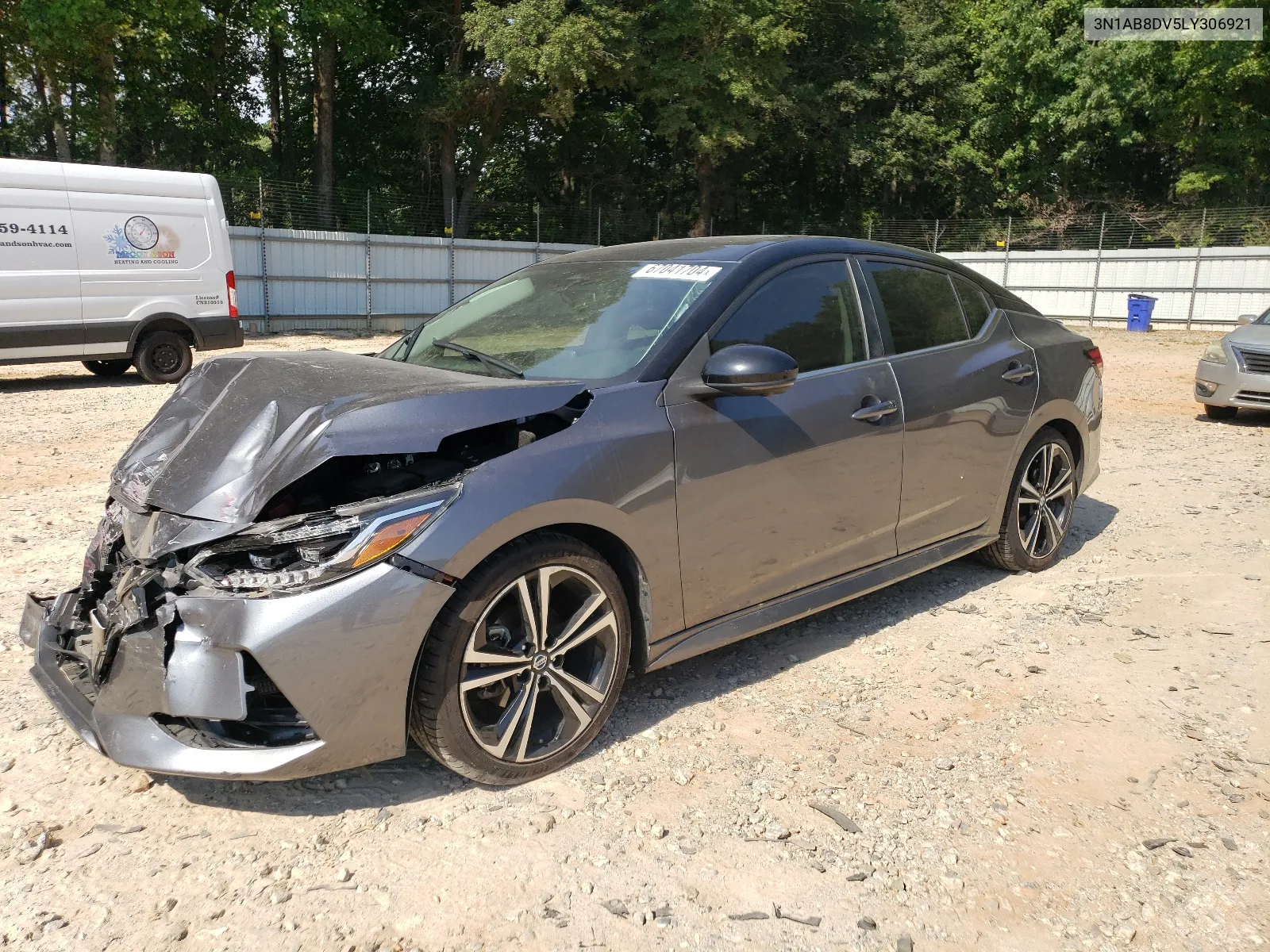 2020 Nissan Sentra Sr VIN: 3N1AB8DV5LY306921 Lot: 67041704