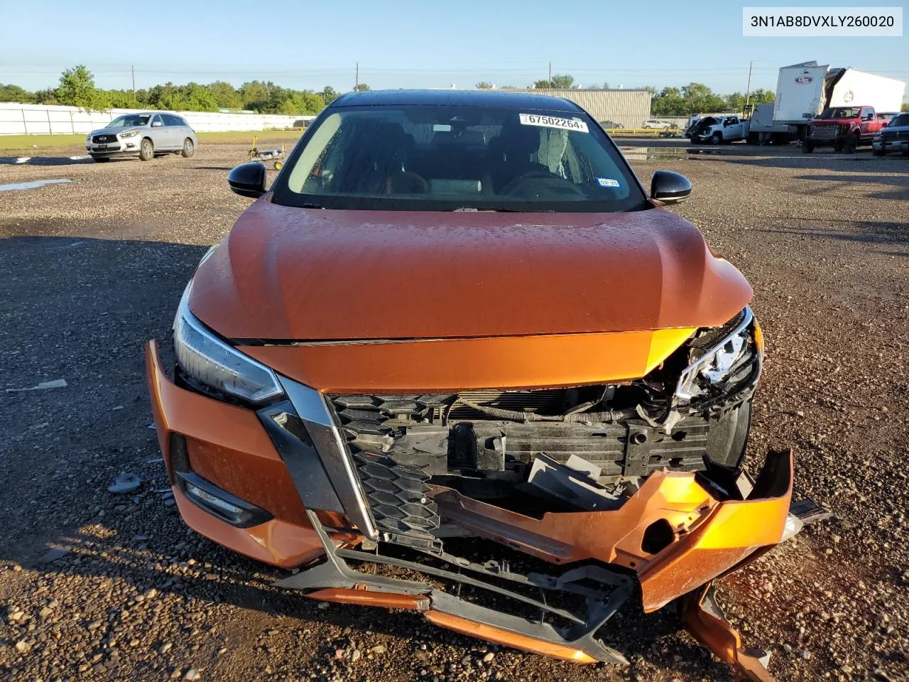 2020 Nissan Sentra Sr VIN: 3N1AB8DVXLY260020 Lot: 67502264