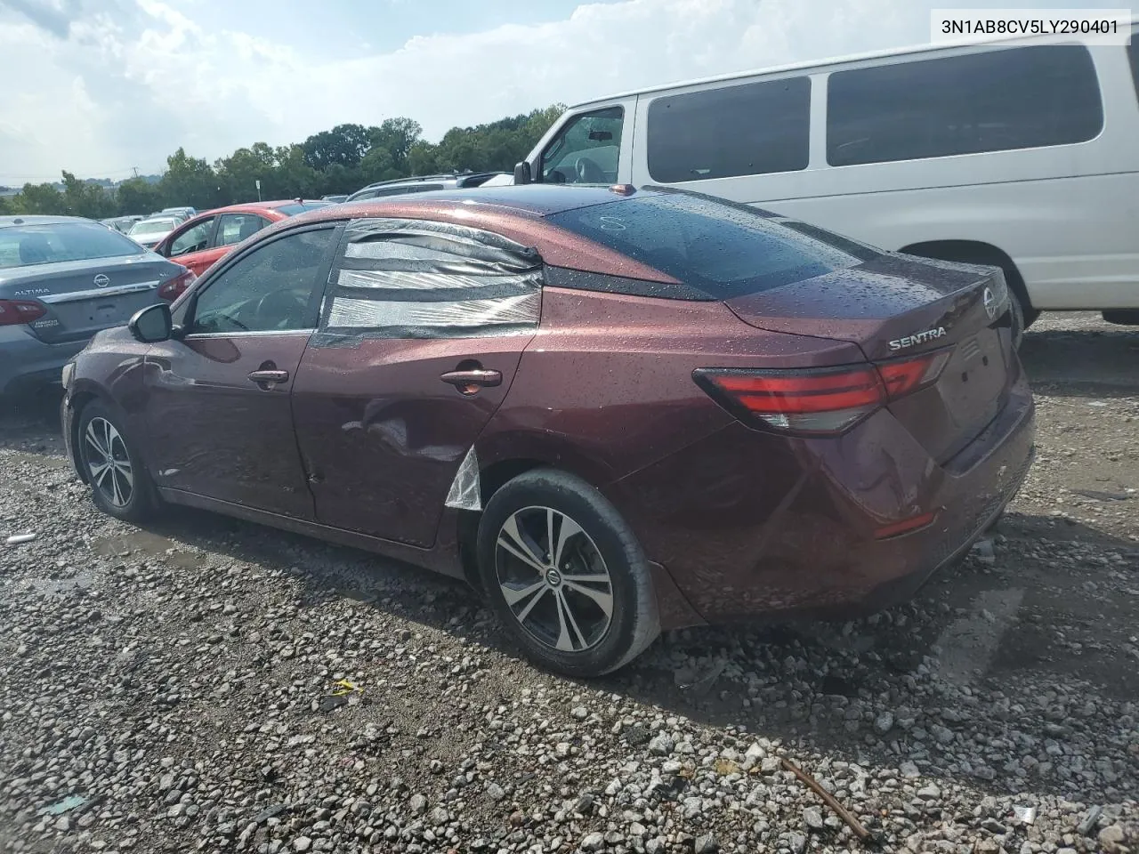 2020 Nissan Sentra Sv VIN: 3N1AB8CV5LY290401 Lot: 67956184