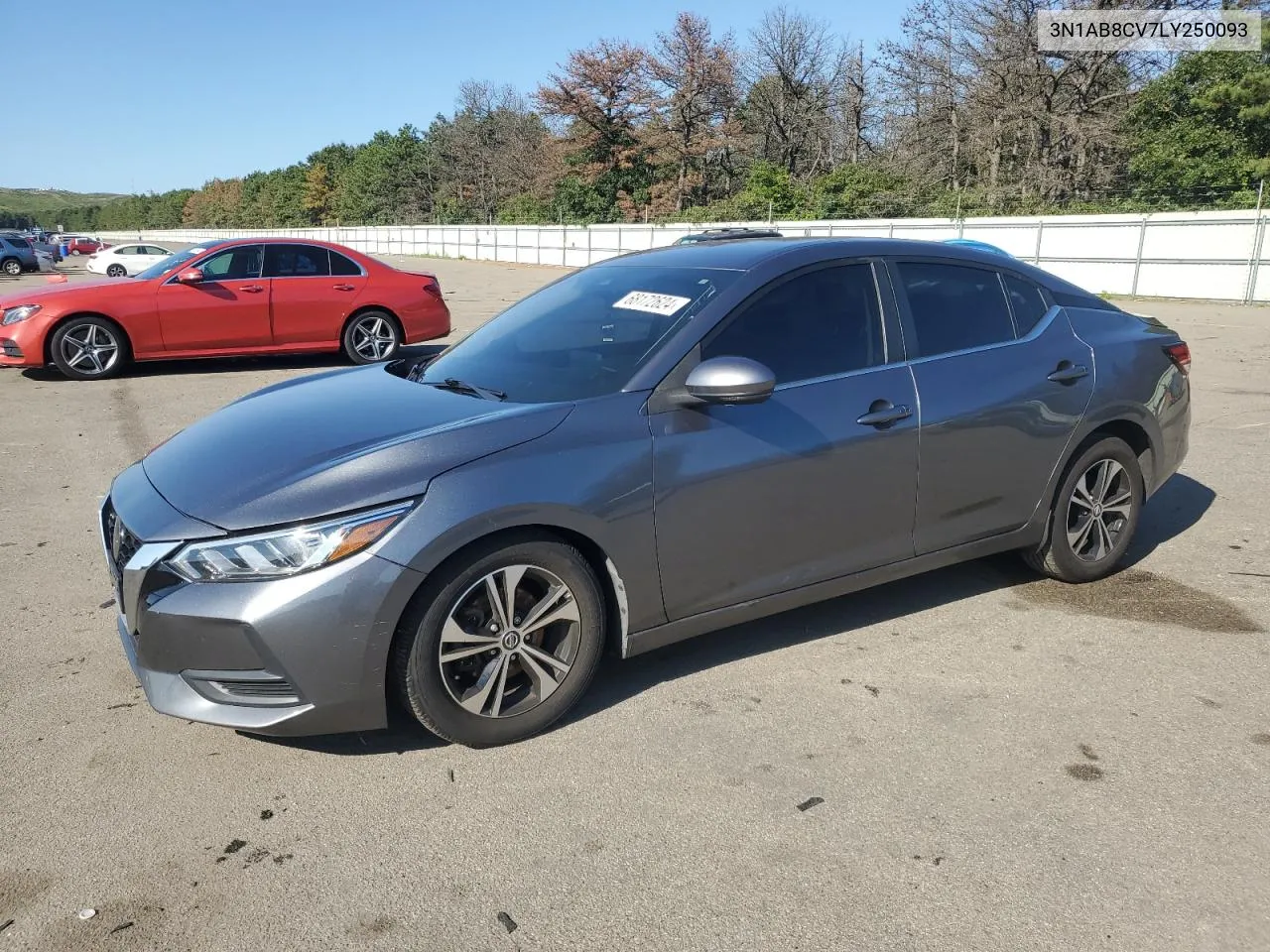 2020 Nissan Sentra Sv VIN: 3N1AB8CV7LY250093 Lot: 68172624