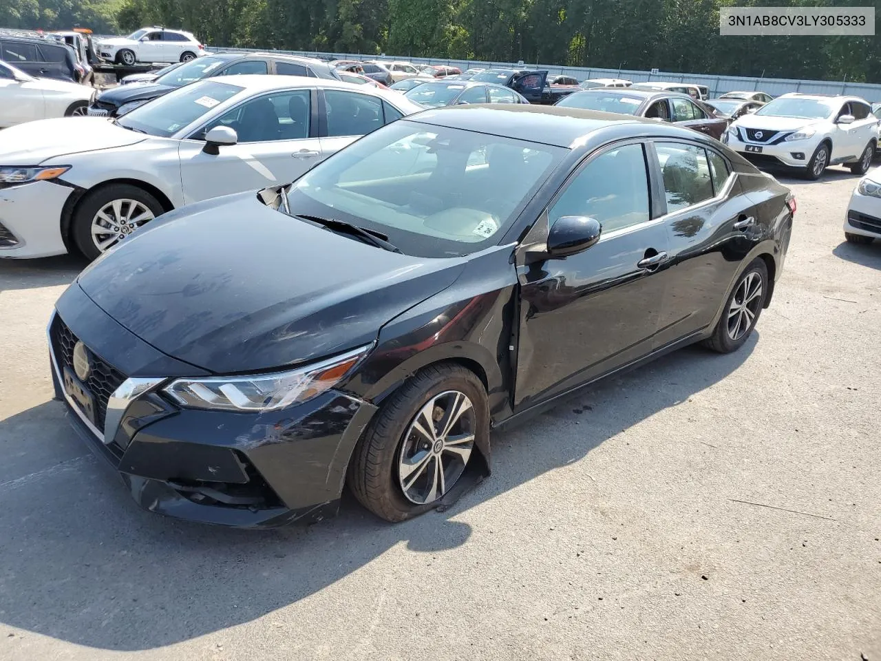 2020 Nissan Sentra Sv VIN: 3N1AB8CV3LY305333 Lot: 68242074