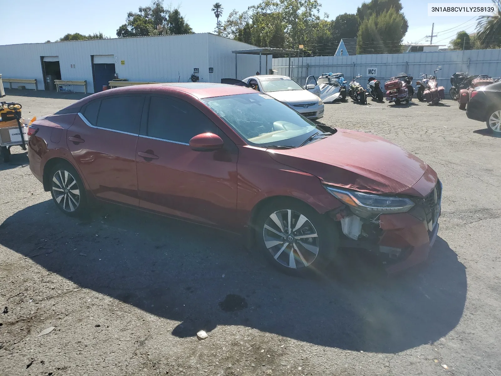 2020 Nissan Sentra Sv VIN: 3N1AB8CV1LY258139 Lot: 68685224