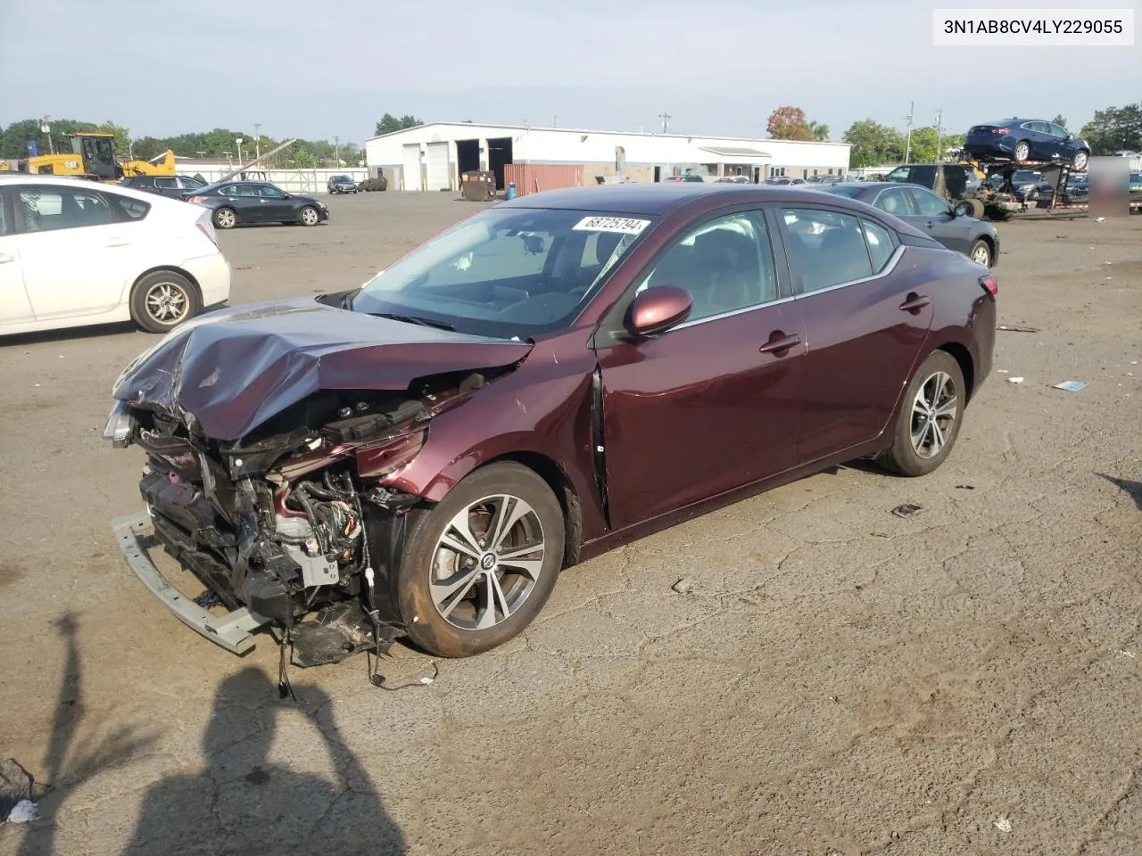 2020 Nissan Sentra Sv VIN: 3N1AB8CV4LY229055 Lot: 68725794