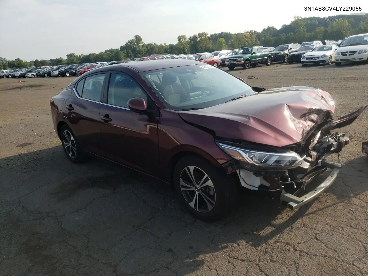 2020 Nissan Sentra Sv VIN: 3N1AB8CV4LY229055 Lot: 68725794