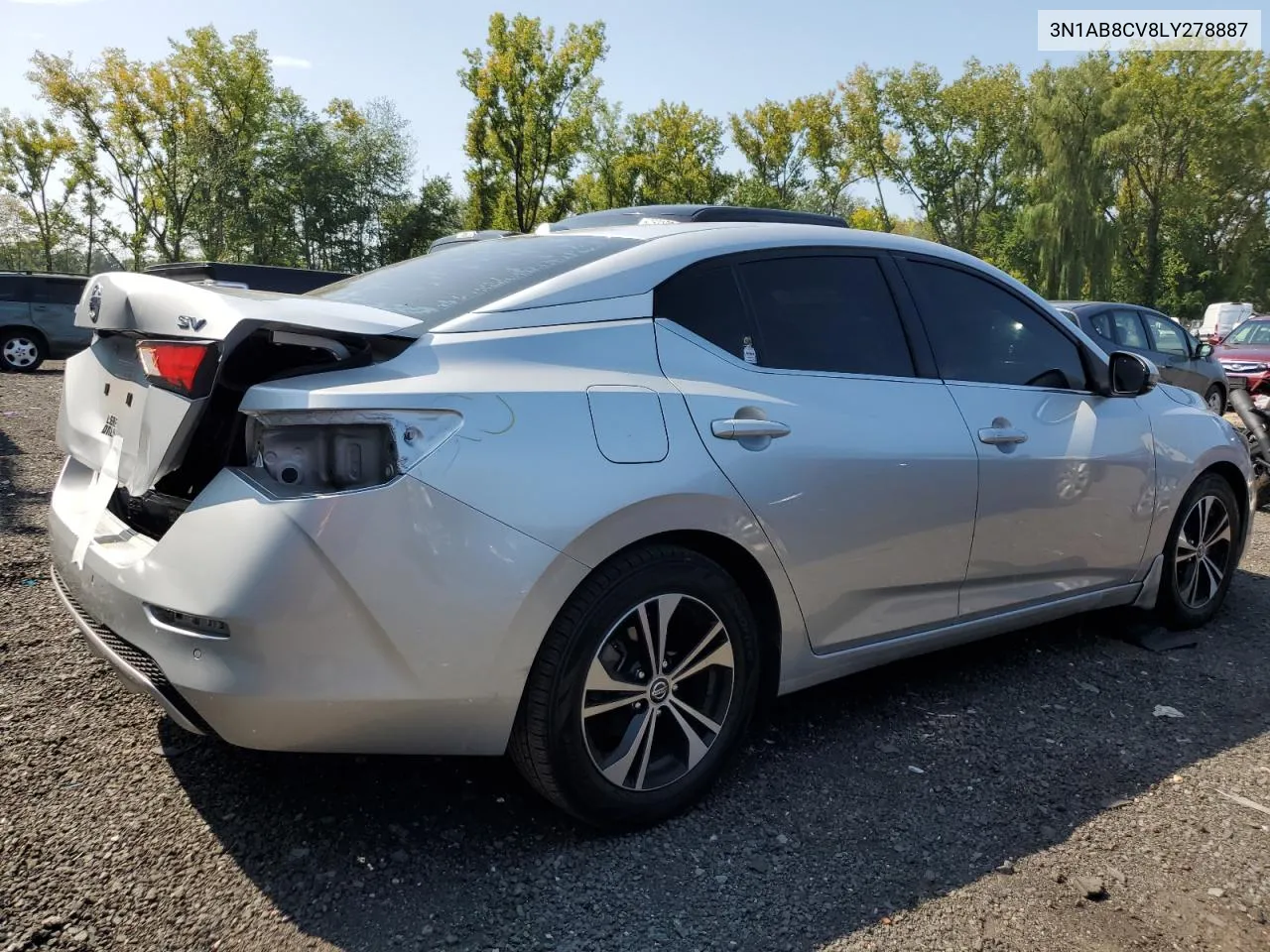 2020 Nissan Sentra Sv VIN: 3N1AB8CV8LY278887 Lot: 68907464