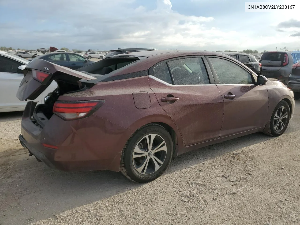 2020 Nissan Sentra Sv VIN: 3N1AB8CV2LY233167 Lot: 68947774