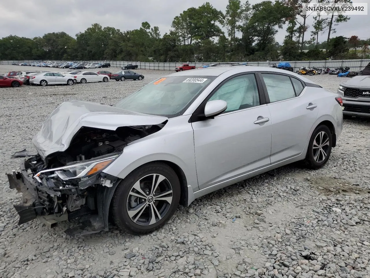 2020 Nissan Sentra Sv VIN: 3N1AB8CVXLY239492 Lot: 69200544