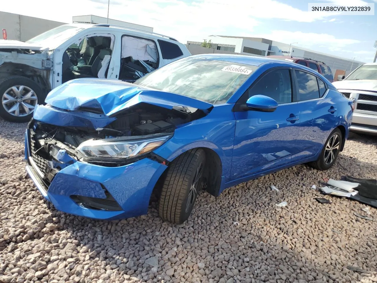 2020 Nissan Sentra Sv VIN: 3N1AB8CV9LY232839 Lot: 69336884