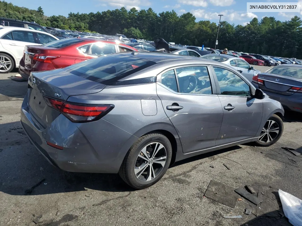 2020 Nissan Sentra Sv VIN: 3N1AB8CV0LY312837 Lot: 69342644