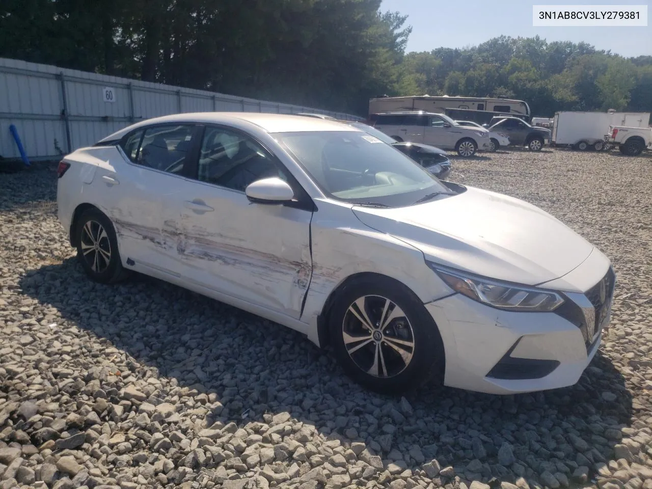 2020 Nissan Sentra Sv VIN: 3N1AB8CV3LY279381 Lot: 69450174