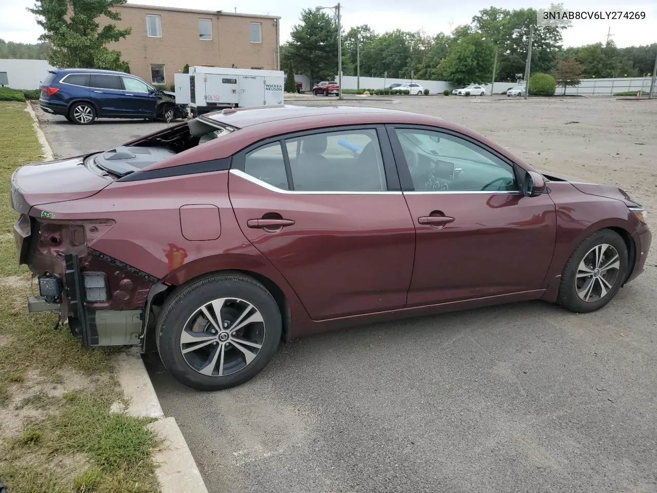 2020 Nissan Sentra Sv VIN: 3N1AB8CV6LY274269 Lot: 69450534