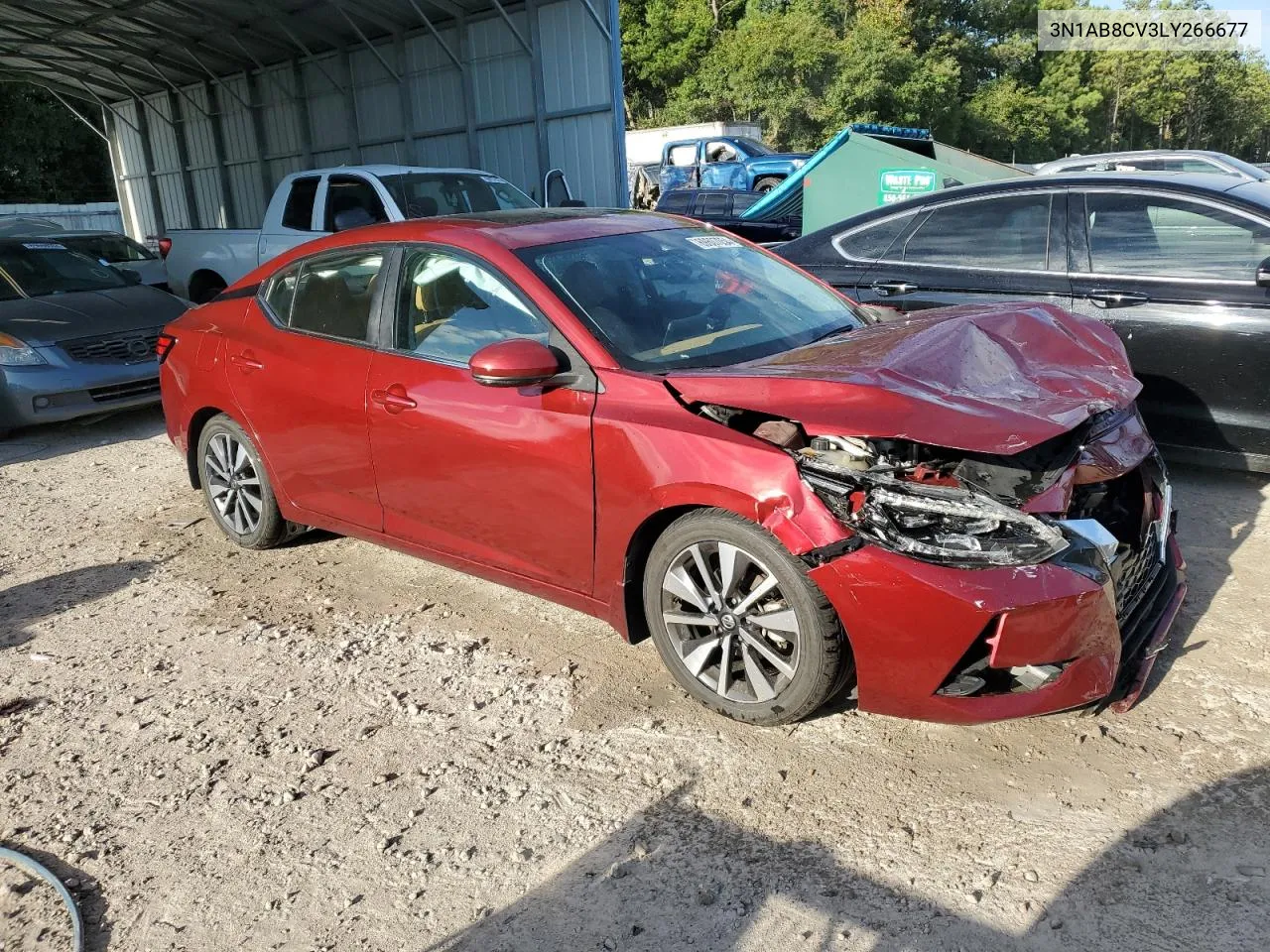 2020 Nissan Sentra Sv VIN: 3N1AB8CV3LY266677 Lot: 69607054