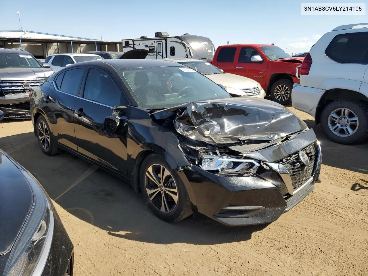 2020 Nissan Sentra Sv VIN: 3N1AB8CV6LY214105 Lot: 69639264