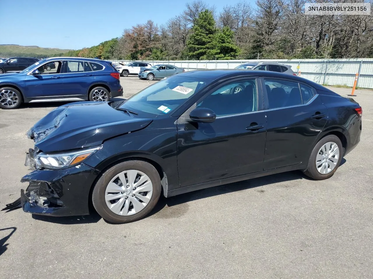 2020 Nissan Sentra S VIN: 3N1AB8BV8LY251156 Lot: 70398884