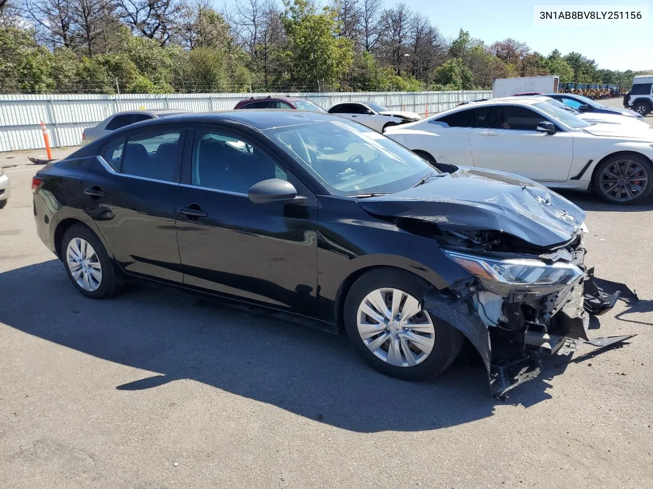 2020 Nissan Sentra S VIN: 3N1AB8BV8LY251156 Lot: 70398884