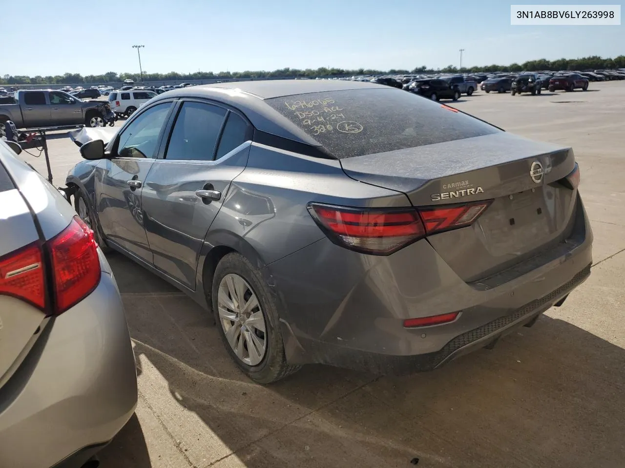 2020 Nissan Sentra S VIN: 3N1AB8BV6LY263998 Lot: 70510864