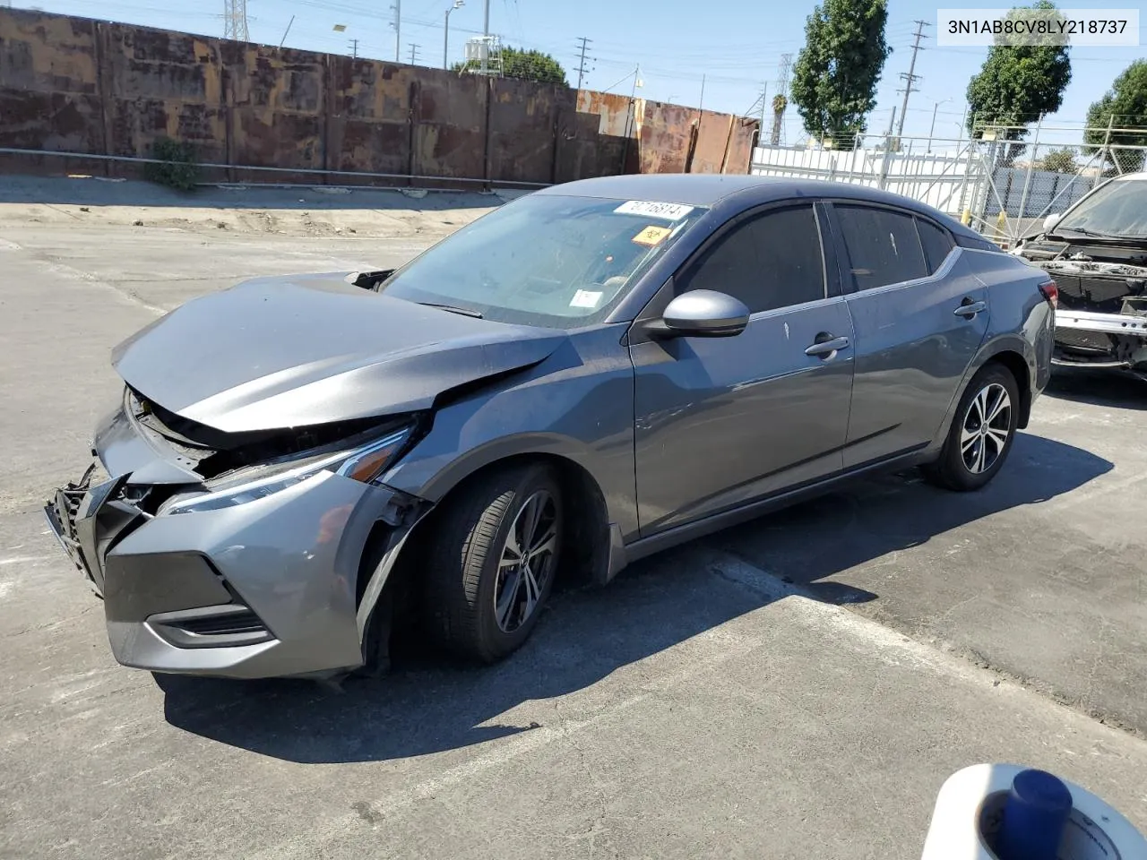 2020 Nissan Sentra Sv VIN: 3N1AB8CV8LY218737 Lot: 70716814