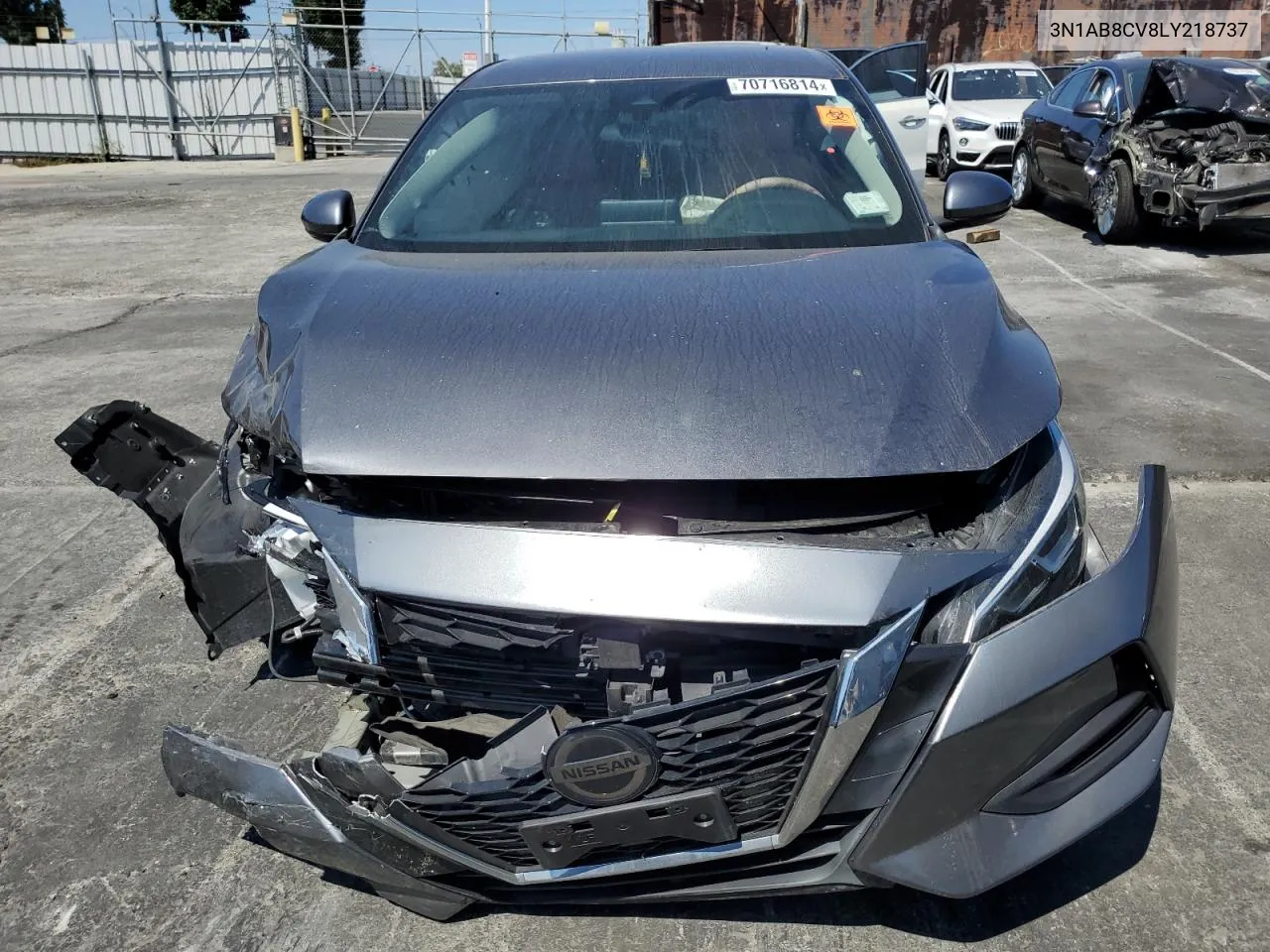 2020 Nissan Sentra Sv VIN: 3N1AB8CV8LY218737 Lot: 70716814