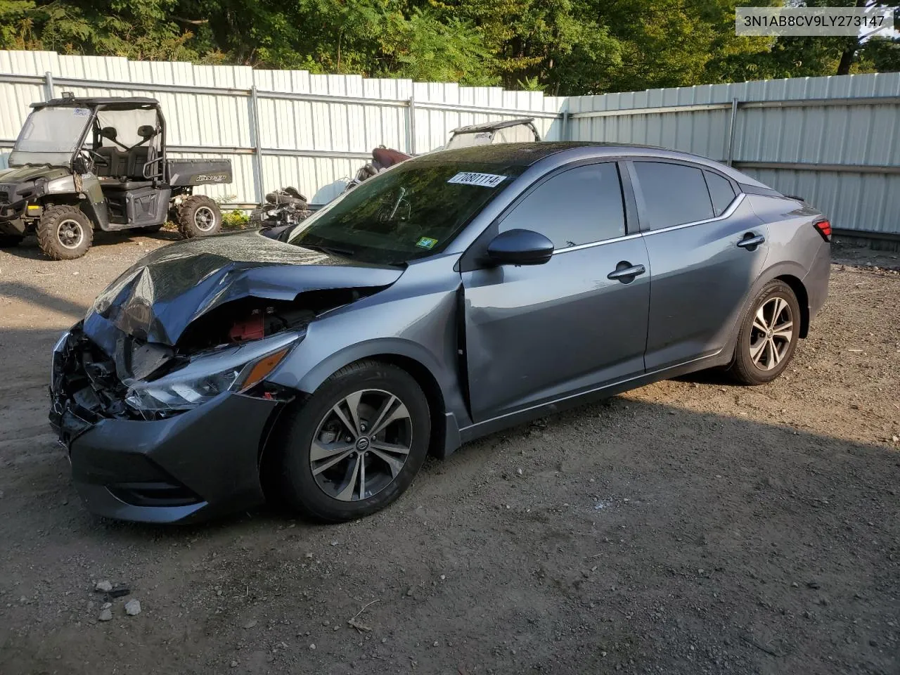 2020 Nissan Sentra Sv VIN: 3N1AB8CV9LY273147 Lot: 70801114