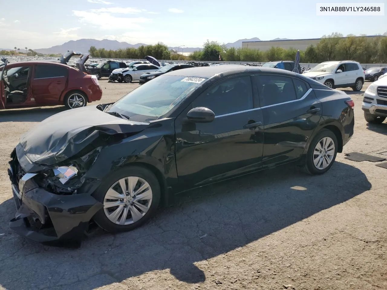 2020 Nissan Sentra S VIN: 3N1AB8BV1LY246588 Lot: 70843124