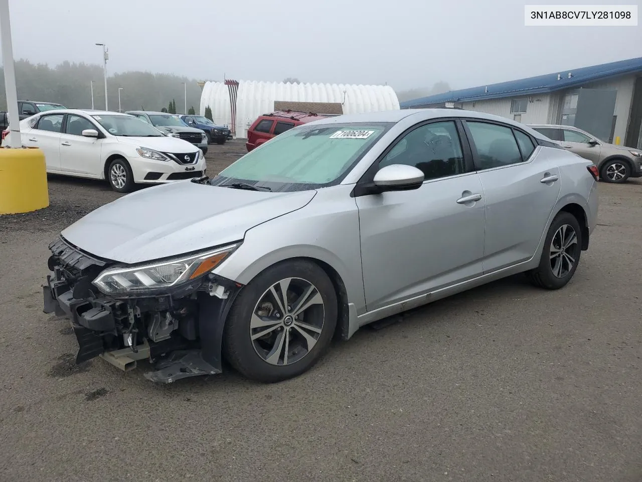 2020 Nissan Sentra Sv VIN: 3N1AB8CV7LY281098 Lot: 71006204