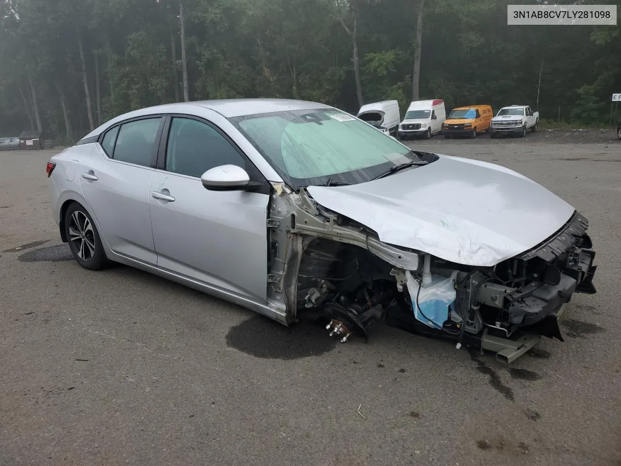 2020 Nissan Sentra Sv VIN: 3N1AB8CV7LY281098 Lot: 71006204