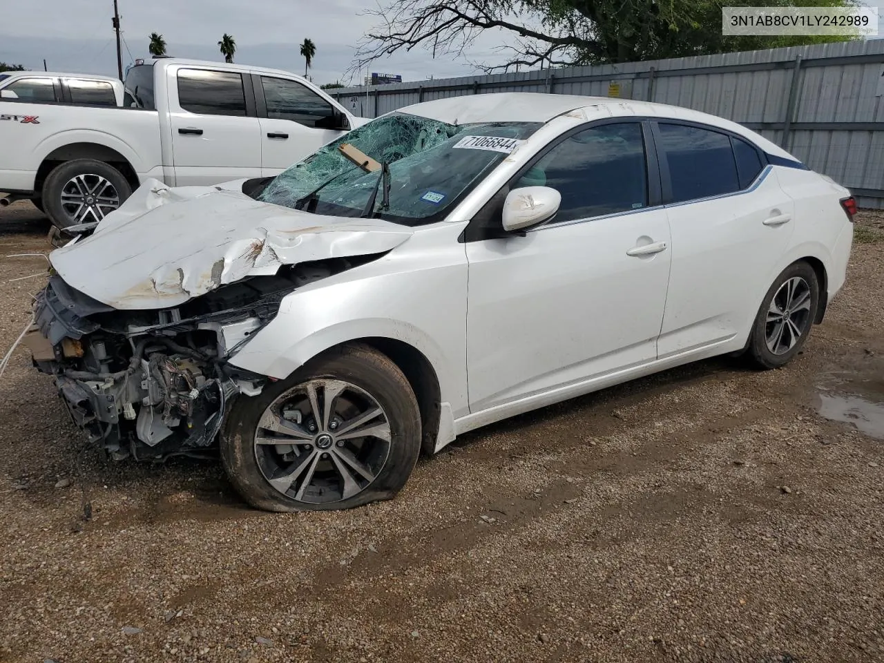 2020 Nissan Sentra Sv VIN: 3N1AB8CV1LY242989 Lot: 71066844