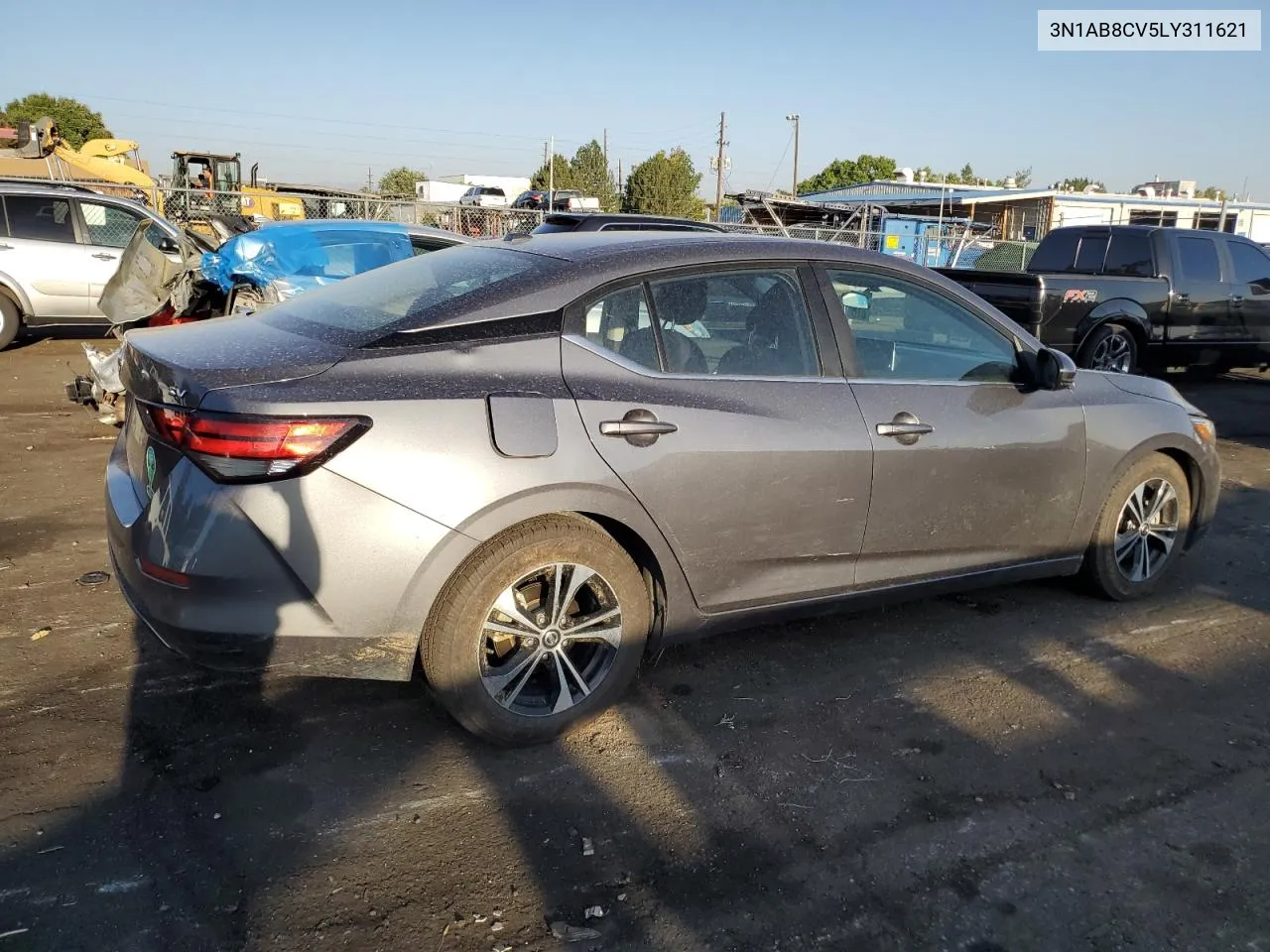 2020 Nissan Sentra Sv VIN: 3N1AB8CV5LY311621 Lot: 71129064