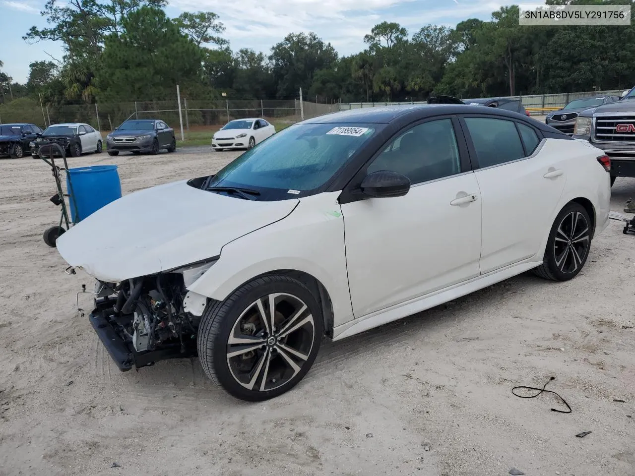 3N1AB8DV5LY291756 2020 Nissan Sentra Sr