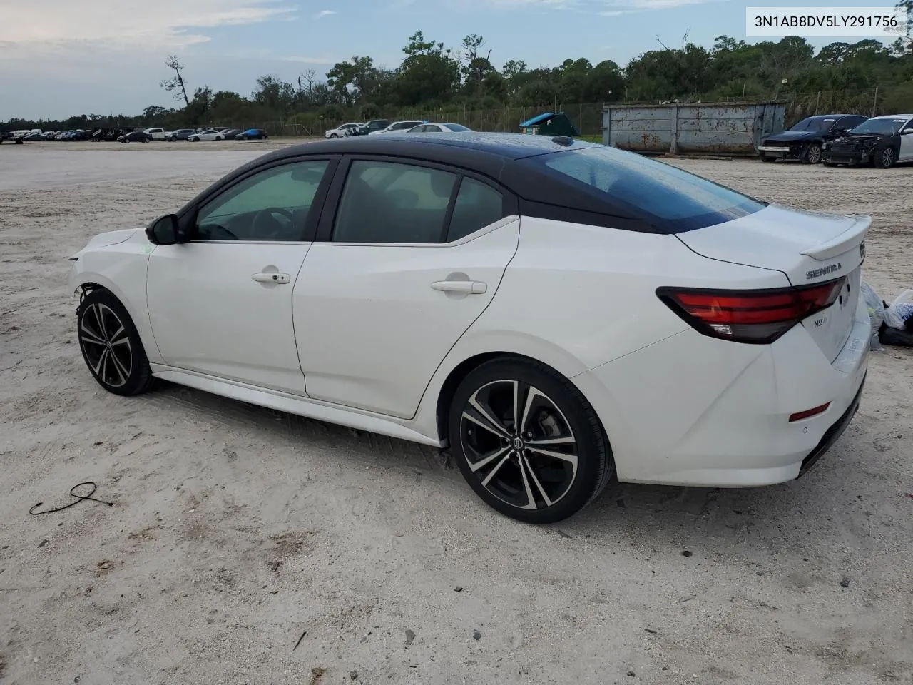 2020 Nissan Sentra Sr VIN: 3N1AB8DV5LY291756 Lot: 71189954