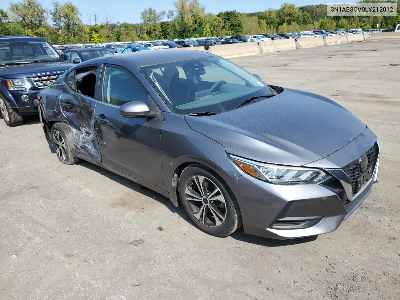 3N1AB8CV0LY212012 2020 Nissan Sentra Sv