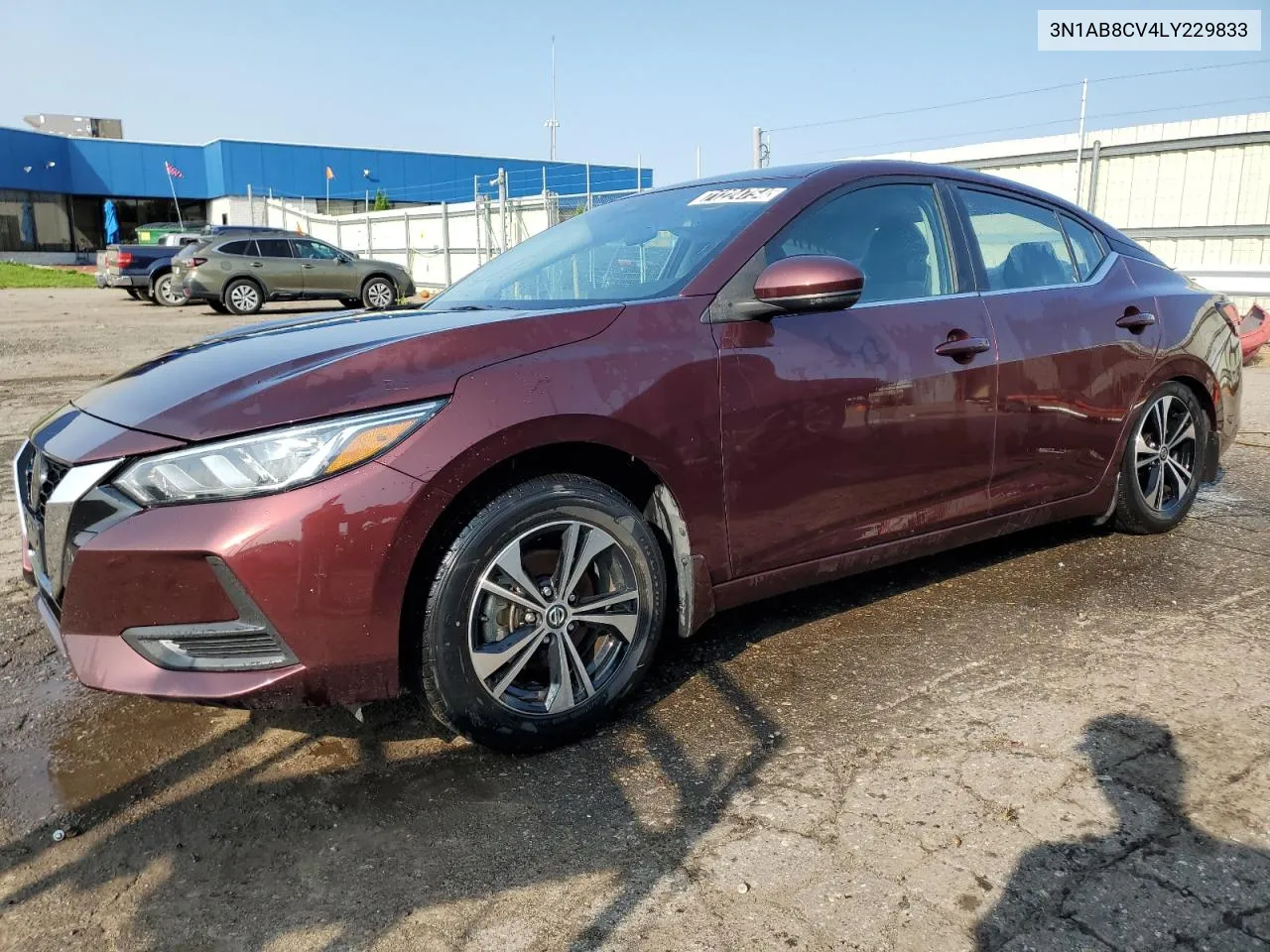 2020 Nissan Sentra Sv VIN: 3N1AB8CV4LY229833 Lot: 71224754