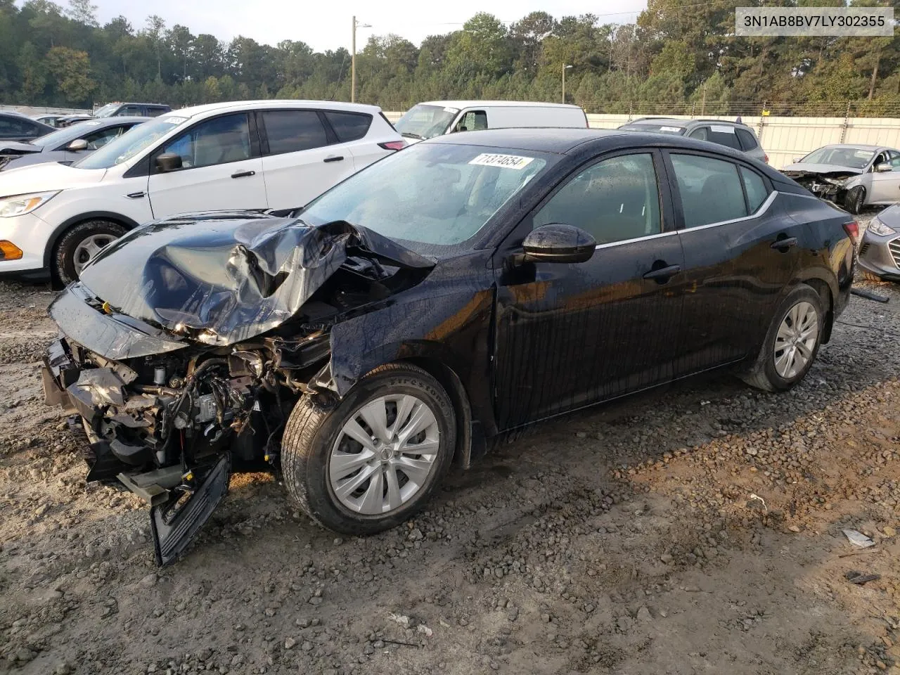 2020 Nissan Sentra S VIN: 3N1AB8BV7LY302355 Lot: 71374654