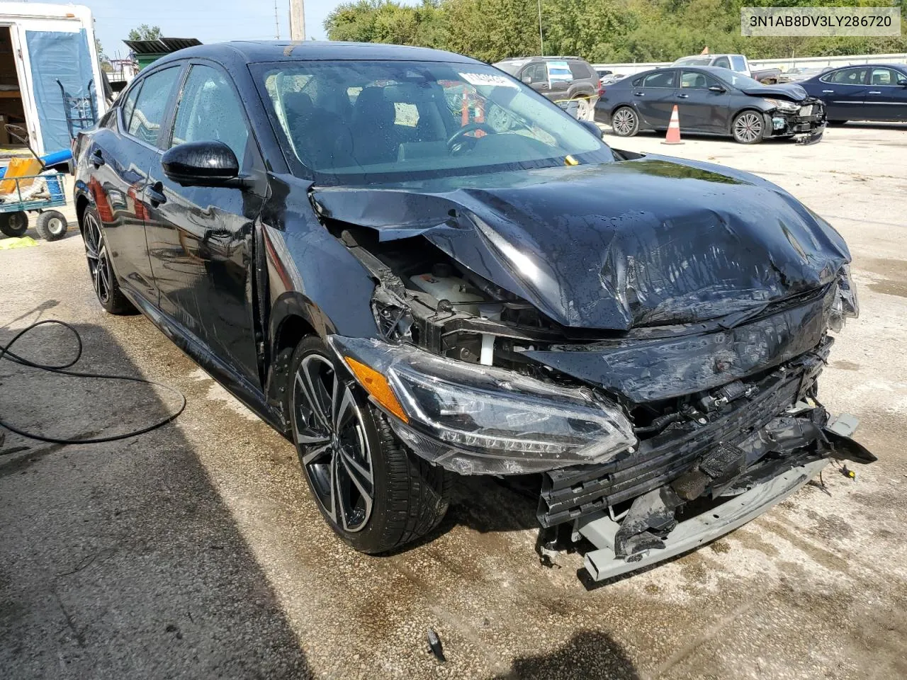 2020 Nissan Sentra Sr VIN: 3N1AB8DV3LY286720 Lot: 71434234