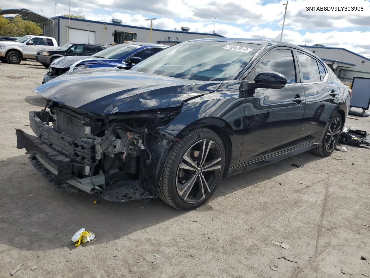 2020 Nissan Sentra Sr VIN: 3N1AB8DV9LY303908 Lot: 71847854