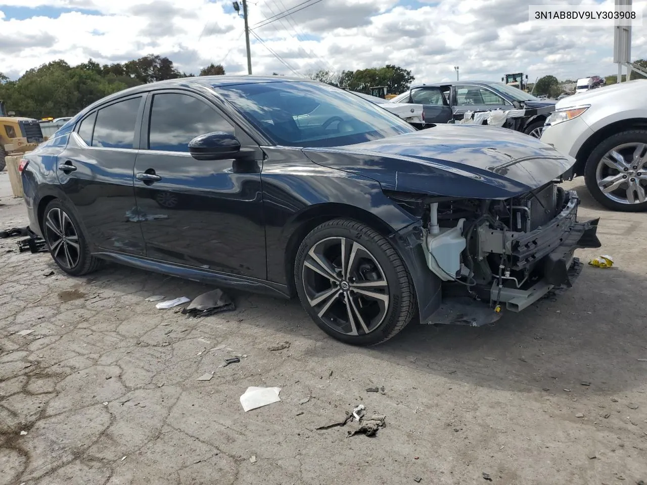 2020 Nissan Sentra Sr VIN: 3N1AB8DV9LY303908 Lot: 71847854