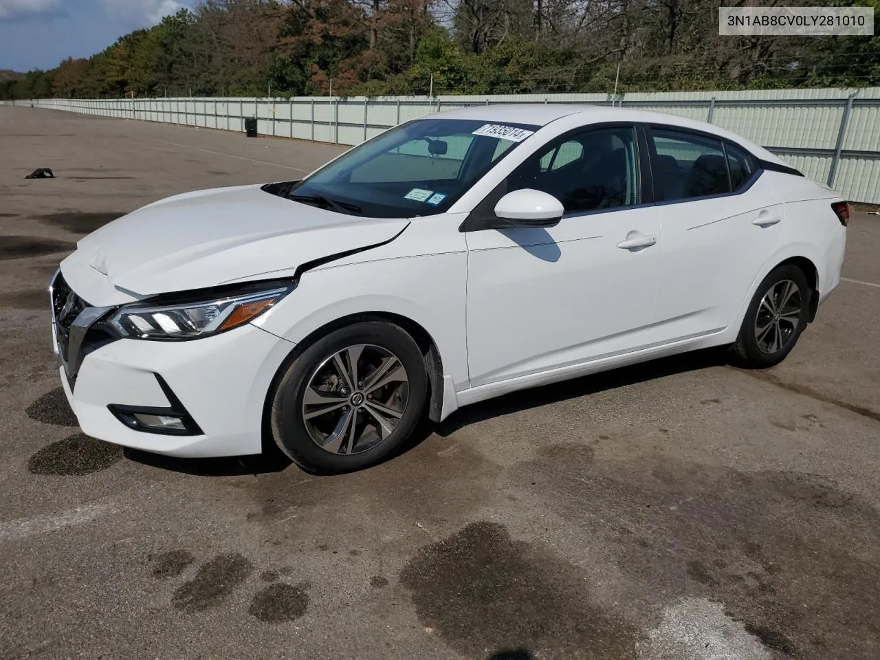 2020 Nissan Sentra Sv VIN: 3N1AB8CV0LY281010 Lot: 71935014