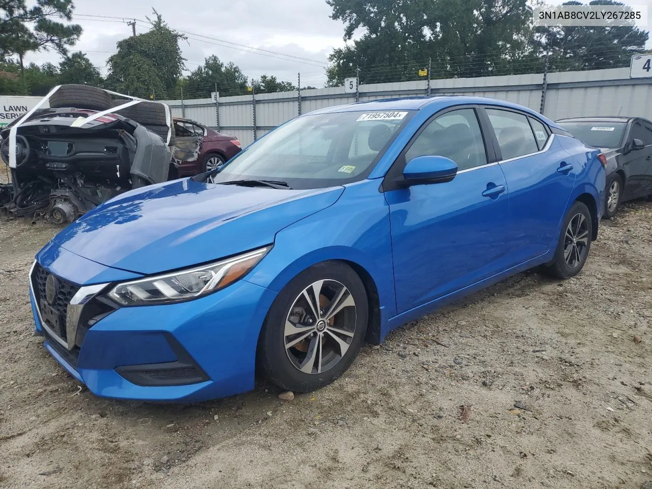 2020 Nissan Sentra Sv VIN: 3N1AB8CV2LY267285 Lot: 71957504