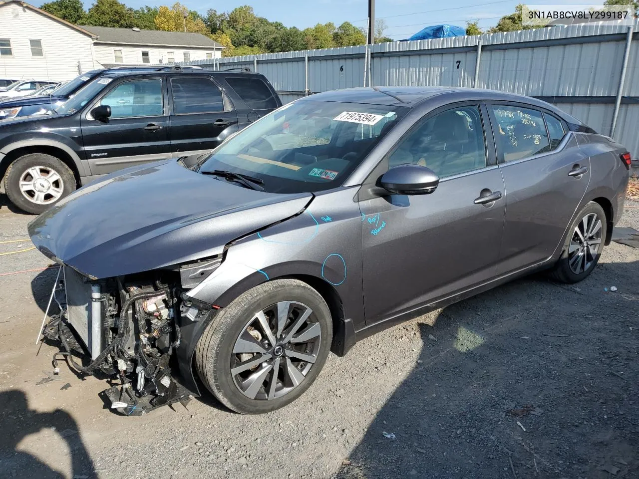 2020 Nissan Sentra Sv VIN: 3N1AB8CV8LY299187 Lot: 71975394