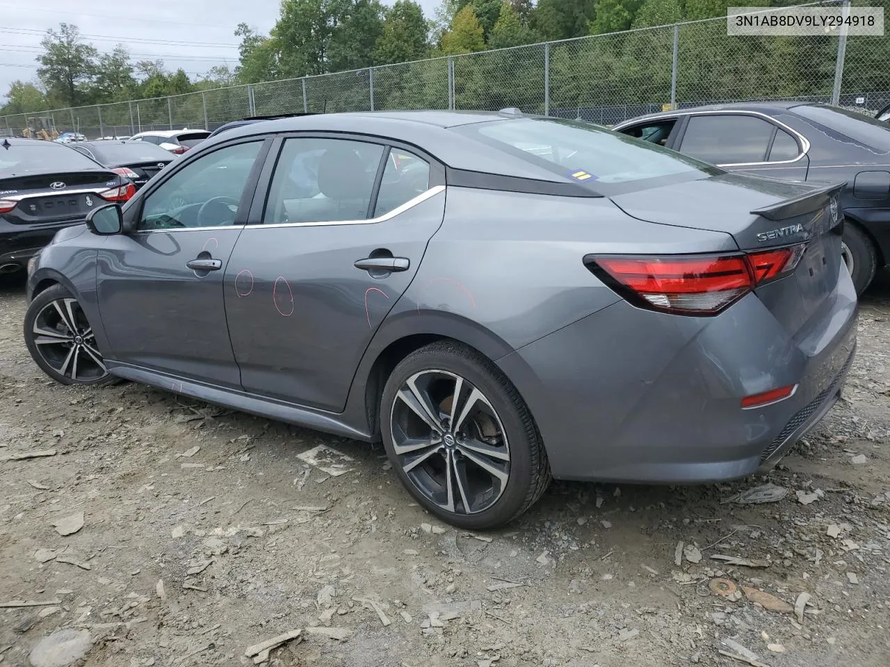 2020 Nissan Sentra Sr VIN: 3N1AB8DV9LY294918 Lot: 72026824