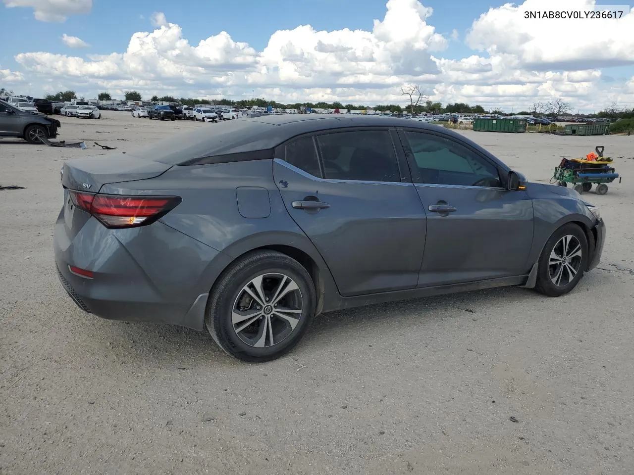 2020 Nissan Sentra Sv VIN: 3N1AB8CV0LY236617 Lot: 72154364