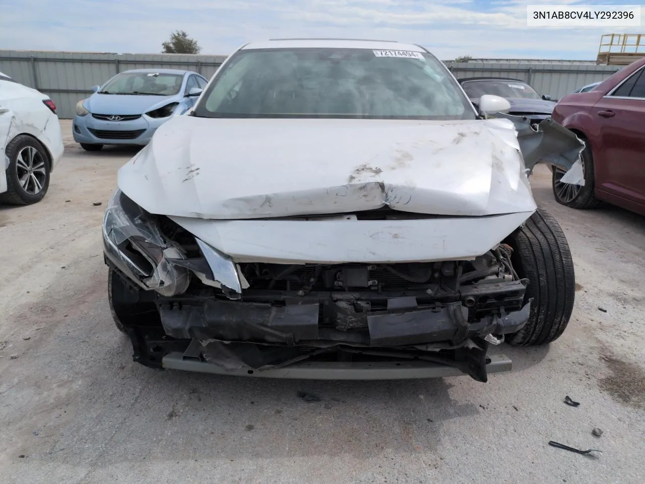 2020 Nissan Sentra Sv VIN: 3N1AB8CV4LY292396 Lot: 72174494