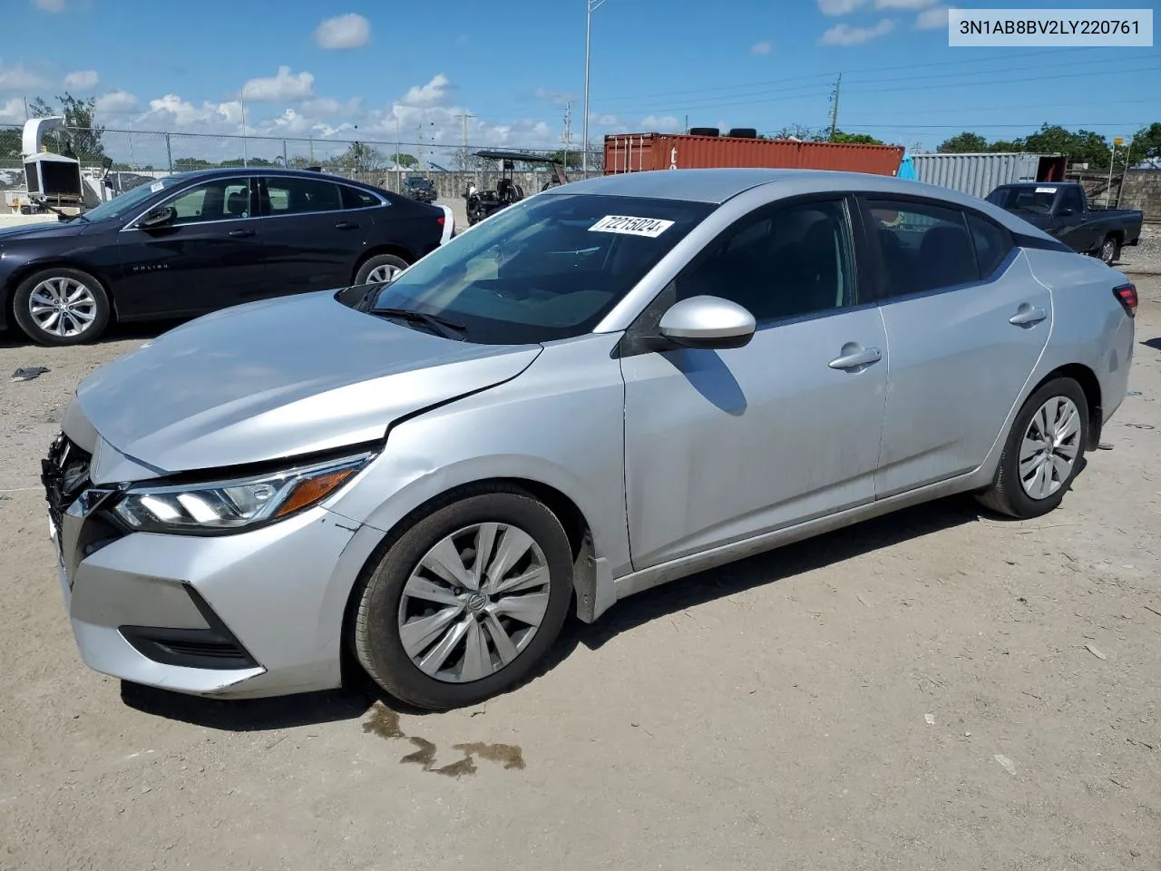 2020 Nissan Sentra S VIN: 3N1AB8BV2LY220761 Lot: 72215024