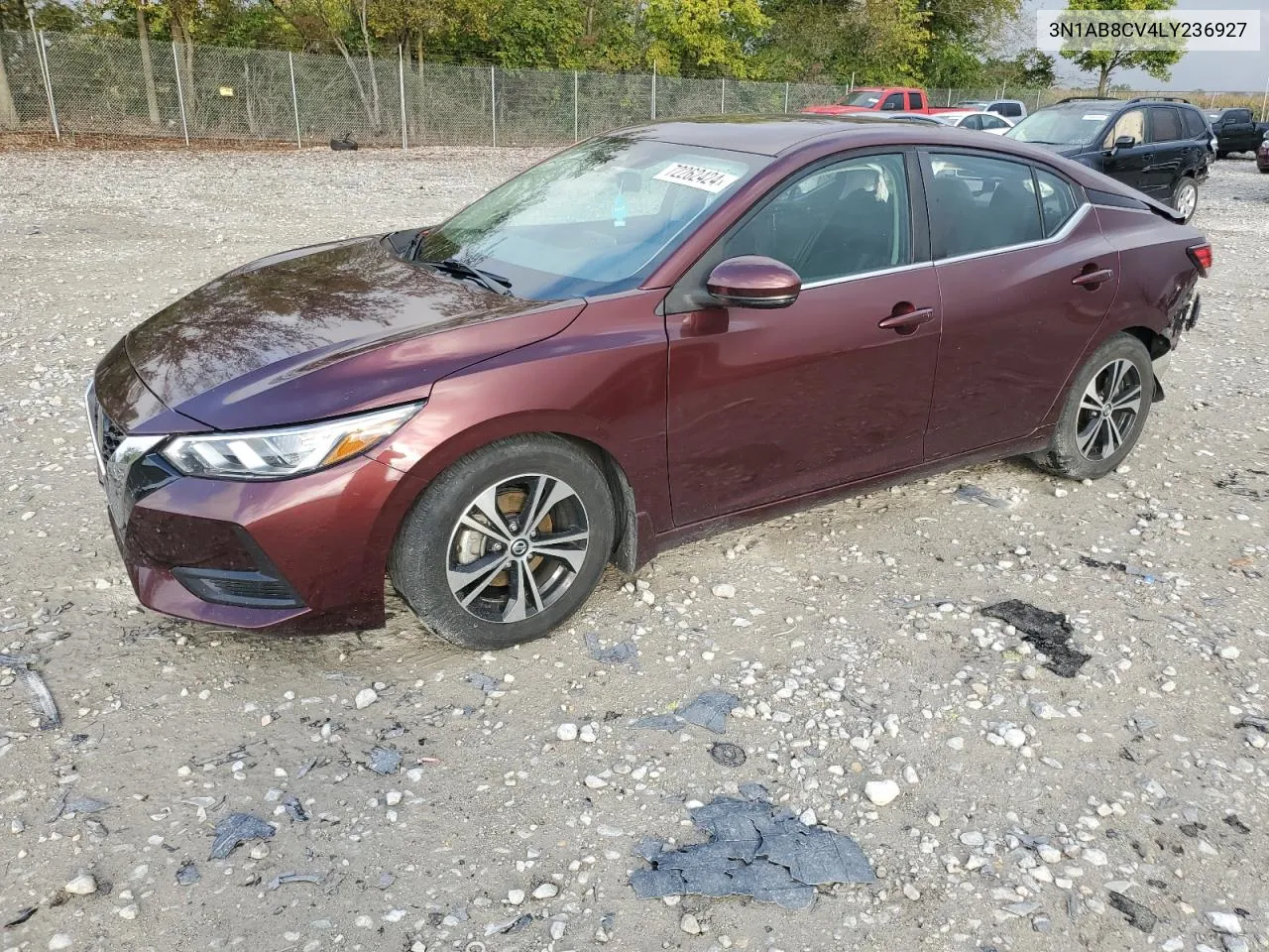 2020 Nissan Sentra Sv VIN: 3N1AB8CV4LY236927 Lot: 72262424