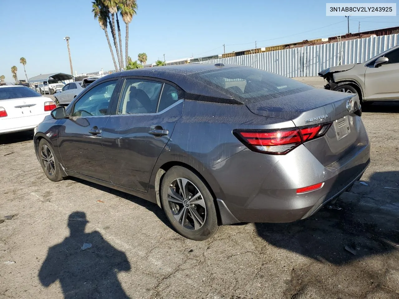 3N1AB8CV2LY243925 2020 Nissan Sentra Sv