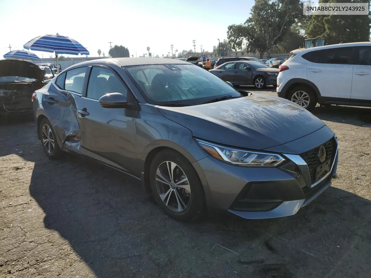 2020 Nissan Sentra Sv VIN: 3N1AB8CV2LY243925 Lot: 72404254